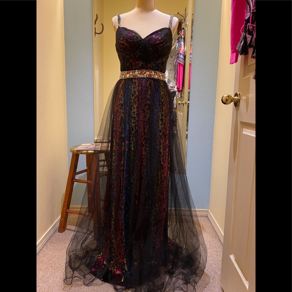 Brand new shimmering animal print Prom dress